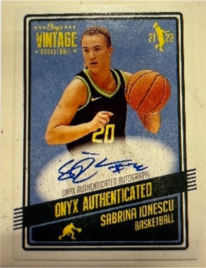 2021-22 Onyx Vintage #VBSI Sabrina Ionescu — front