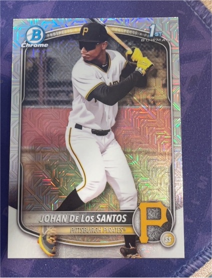 2025 Bowman Chrome #BCP-163 Johan De Los Santos — front
