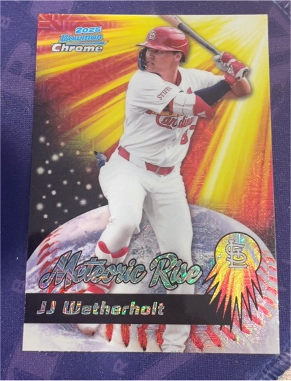 2025 Bowman Chrome #MR-20 JJ Wetherholt Meteoric Rise — front