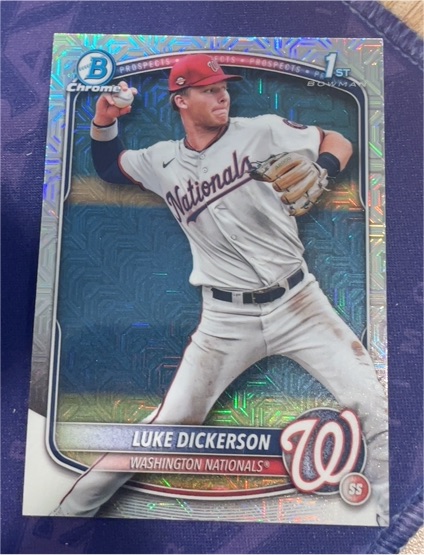 2025 Bowman Chrome #BCP-218 Luke Dickerson — front