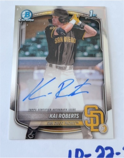2025 Bowman Chrome #CPA-KR Kai Roberts — front