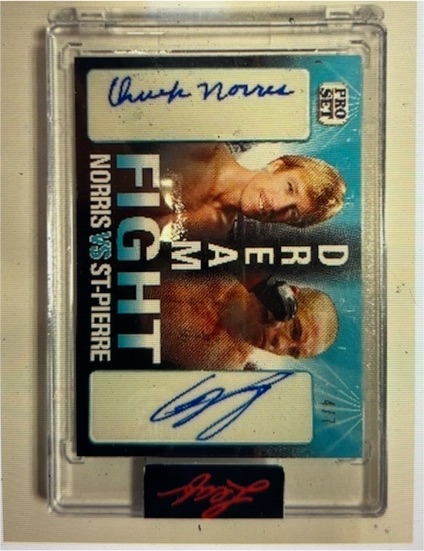 2022 Leaf Pro Set Dream Fight #Dream Fight Georges St-Pierre vs Chuck Norris — front