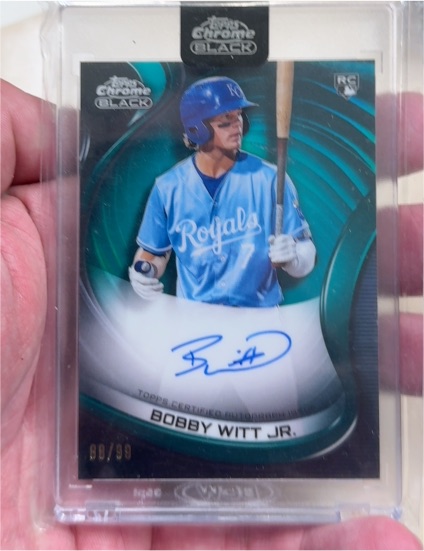 2022 Topps Chrome Black #CBA-BW Bobby Witt Jr. — front