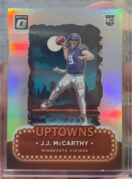 2024 Panini Donruss Optic #10 J.J. McCarthy Uptowns Rookie Card — front