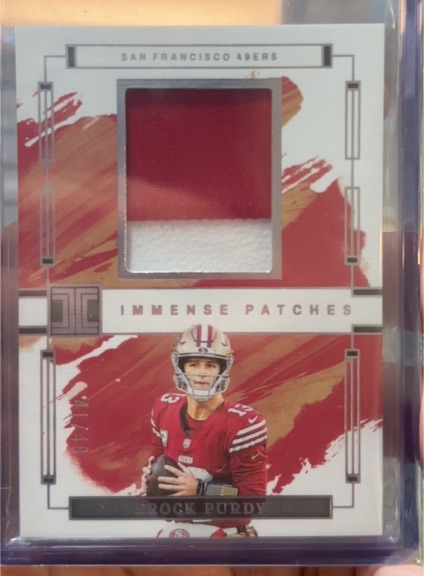 2024 Panini Impeccable Immense Patches #IP-BPY Brock Purdy — front