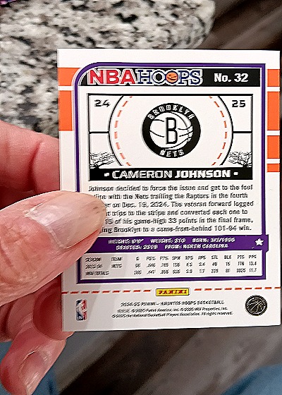 2024-25 Panini NBA Hoops Haunted Hoops #32 Cameron Johnson — back