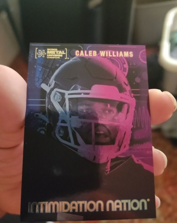 2022 SkyBox Metal Universe Champions #IN-18 Caleb Williams — front