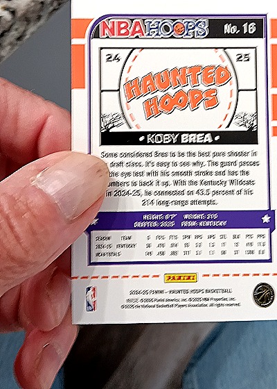 2024-25 Panini Haunted Hoops #16 Koby Brea — back