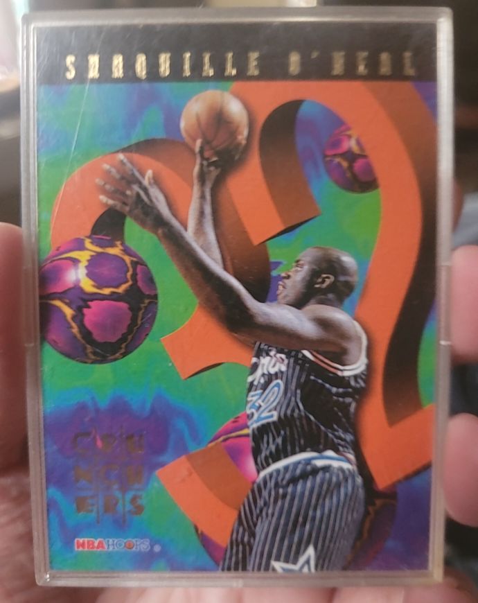 1995 NBA Hoops Crunchers #2 Shaquille O'Neal — front