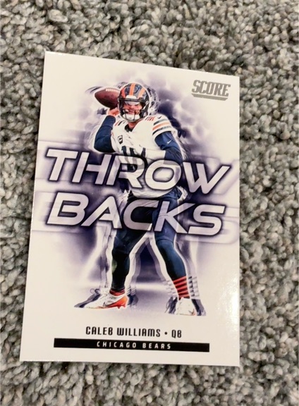 2025 Panini Score #4 Caleb Williams Throwbacks — front