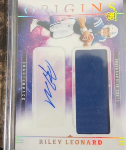 2023 Panini Origins Riley Leonard Rookie Patch Autograph — front