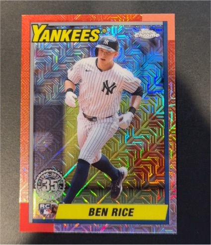 2025 Topps Series 1 - 1990 Topps Chrome Silver Pack #T90C-86 Ben Rice Rookie — front