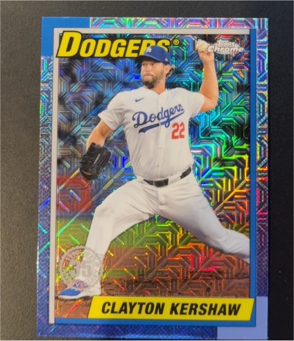 2025 Topps Series 1 1990 Topps Chrome Mojo #T90C-13 Clayton Kershaw — front