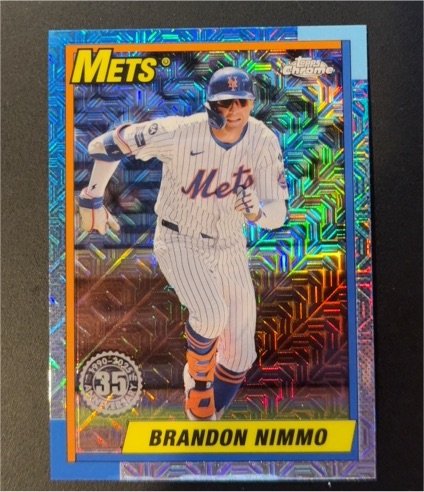 2025 Topps Series 1 - 1990 Topps Chrome Silver Pack #T90C-61 Brandon Nimmo — front