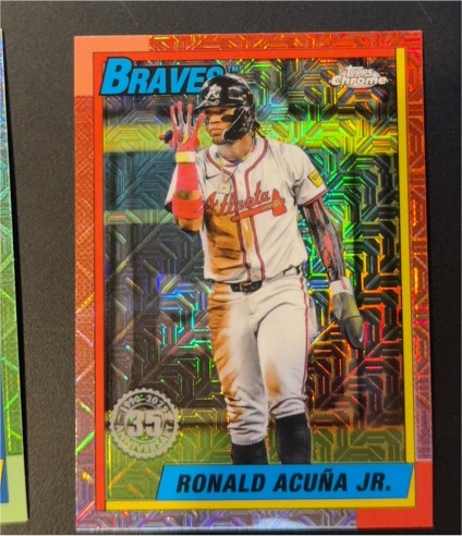 2025 Topps Chrome #T90C-45 Ronald Acuña Jr. Atlanta Braves — front