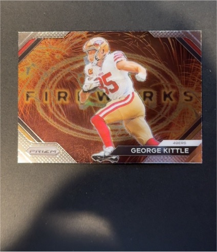 2023 Panini Prizm Fireworks #F-22 George Kittle — front