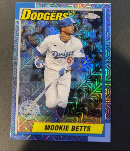 2025 Topps Series 1 1990 Topps Chrome Silver Pack #T90C-81 Mookie Betts — front