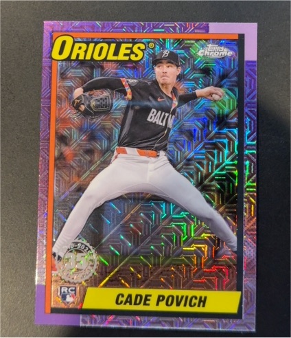 2025 Topps Series 1 1990 Topps Chrome Silver Pack #T90C-69 Cade Povich — front