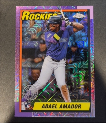 2025 Topps Series 1 #T90C-24 Adael Amador Silver Pack Mojo — front