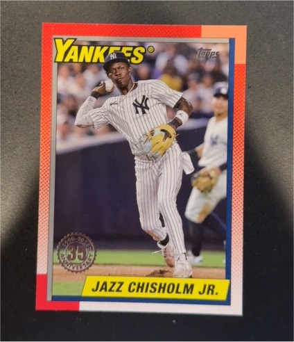 2025 Topps Series 1 #T90-99 Jazz Chisholm Jr. 1990 Topps Baseball 35th Anniversary — front