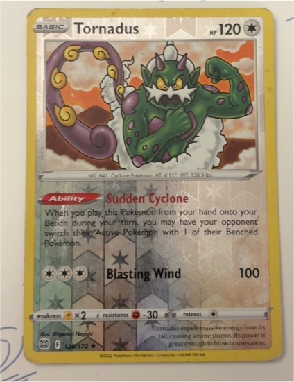 2022 Pokémon Brilliant Stars #126 Tornadus — front
