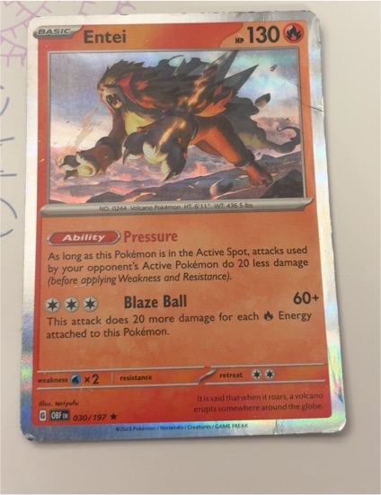 2023 Pokémon Scarlet & Violet Obsidian Flames #030 Entei — front