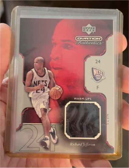 2002-03 Upper Deck Ovation Authentics Warm-Ups #RJ-W Richard Jefferson — front
