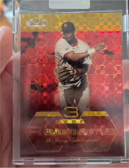 2003 Topps Finest Refractor #058 Edgar Renteria — front