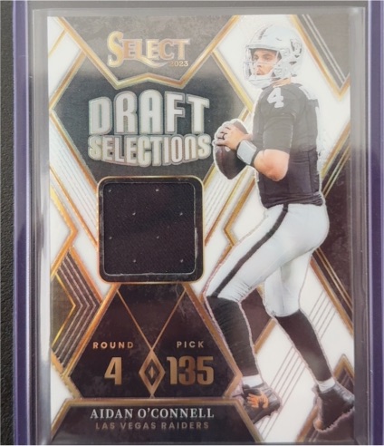 2023 Panini Select Draft Selections #DSM-AOC Aidan O'Connell — front