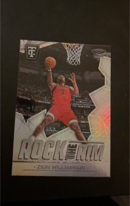 2024-25 Panini Totally Certified #19 Zion Williamson Rock the Rim — front