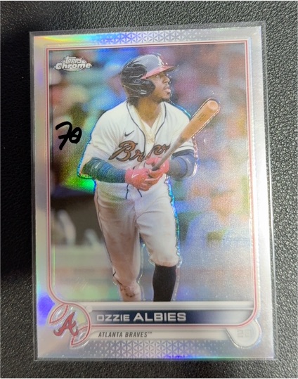 2022 Topps Chrome #205 Ozzie Albies — front