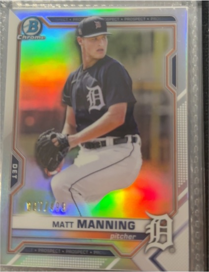 2021 Bowman Chrome Prospects #BCP-111 Matt Manning — front