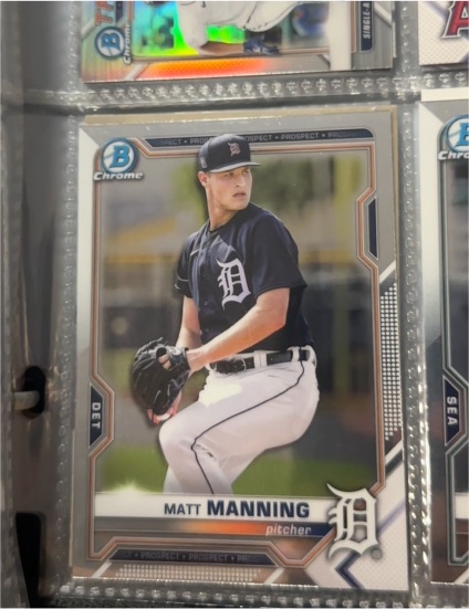 2021 Bowman Chrome Prospects #BCP-111 Matt Manning — front