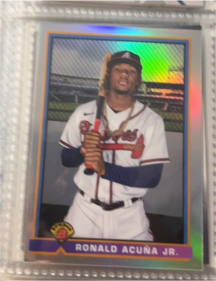 2021 Bowman Chrome 1991 Bowman #91B-RA Ronald Acuna Jr. — front