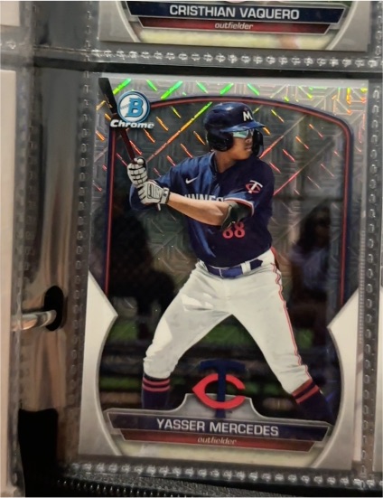 2023 Bowman Chrome #BCP-202 Yasser Mercedes — front