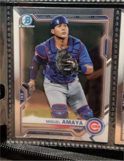 2021 Bowman Chrome #BCP-148 Miguel Amaya — front
