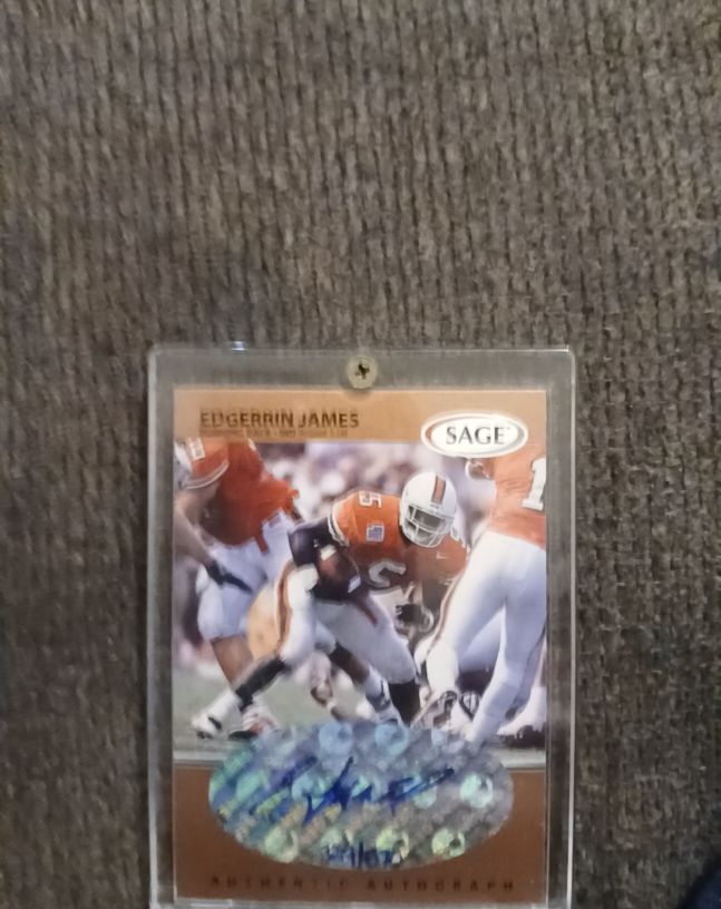 1999 Sage Hit # Edgerrin James Autograph — front
