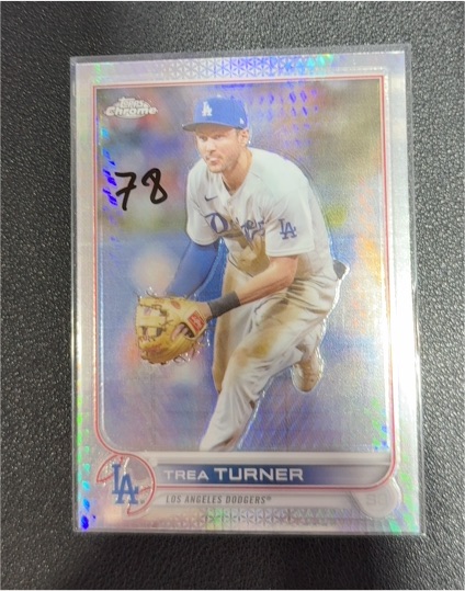 2022 Topps Chrome #190 Trea Turner — front