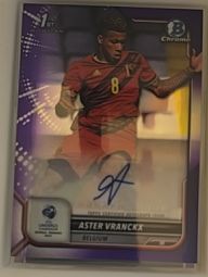 2022 Bowman Chrome UEFA Under 21 #1 Aster Vranckx — front