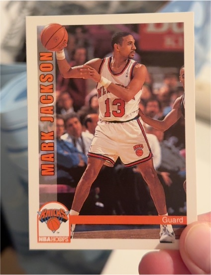 1992-93 NBA Hoops #154 Mark Jackson — front