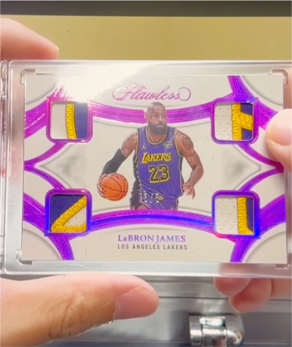 2024 Panini Flawless Quad Patch LeBron James — front