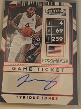 2020 Panini Contenders Draft Picks #118 Tyrique Jones — front
