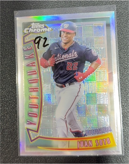 2022 Topps Chrome Sonic 1996 Youthquake #YQ-28 Juan Soto — front