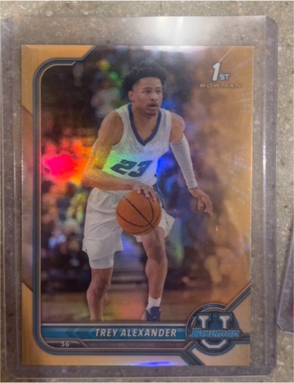 2021-22 Bowman University #14 Trey Alexander — front