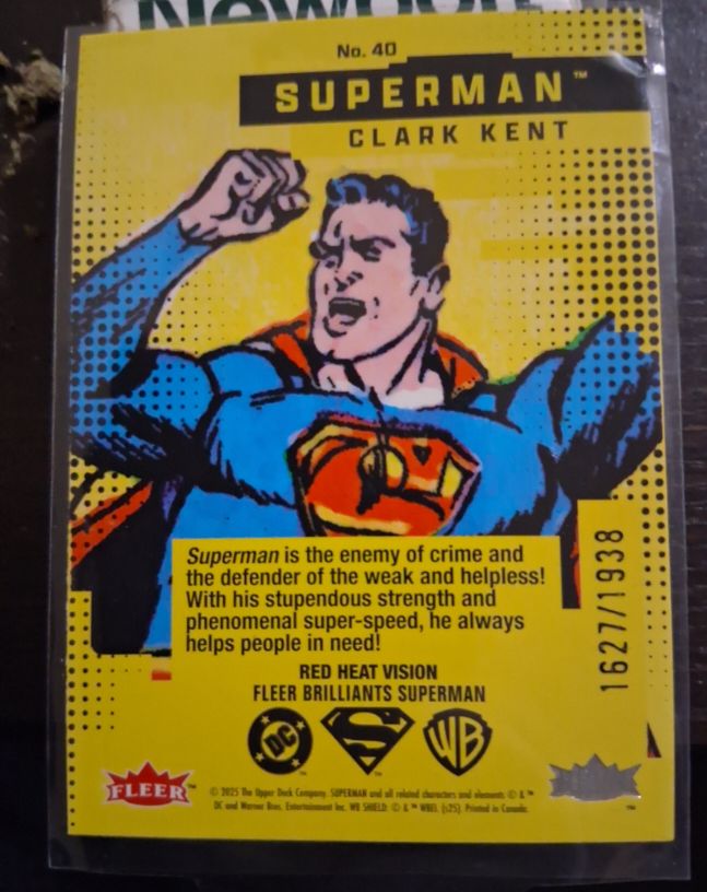 2025 Fleer Brilliants Superman #40 Clark Kent — front