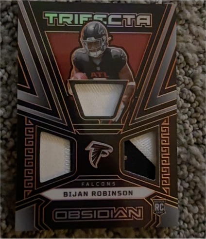 2023 Panini Obsidian Trifecta #TRI-BRO Bijan Robinson — front