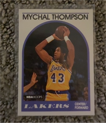 1989 NBA Hoops #4 Mychal Thompson — front
