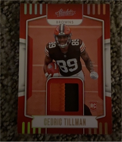 2023 Panini Absolute Rookie Materials #ARM-24 Cedric Tillman — front