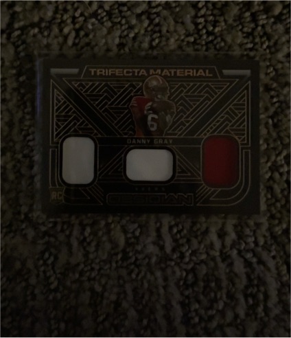 2022 Panini Obsidian Trifecta Material #TFM-DG Danny Gray — front