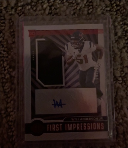 2023 Panini Illusions #139 Will Anderson Jr. First Impressions — front